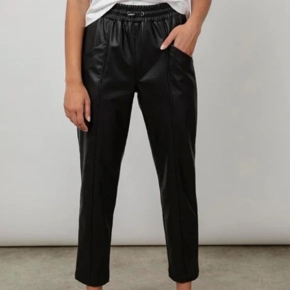 Rails Jayden Faux Leather Pull-On Pants in Black Size XS - Picture 1 of 7